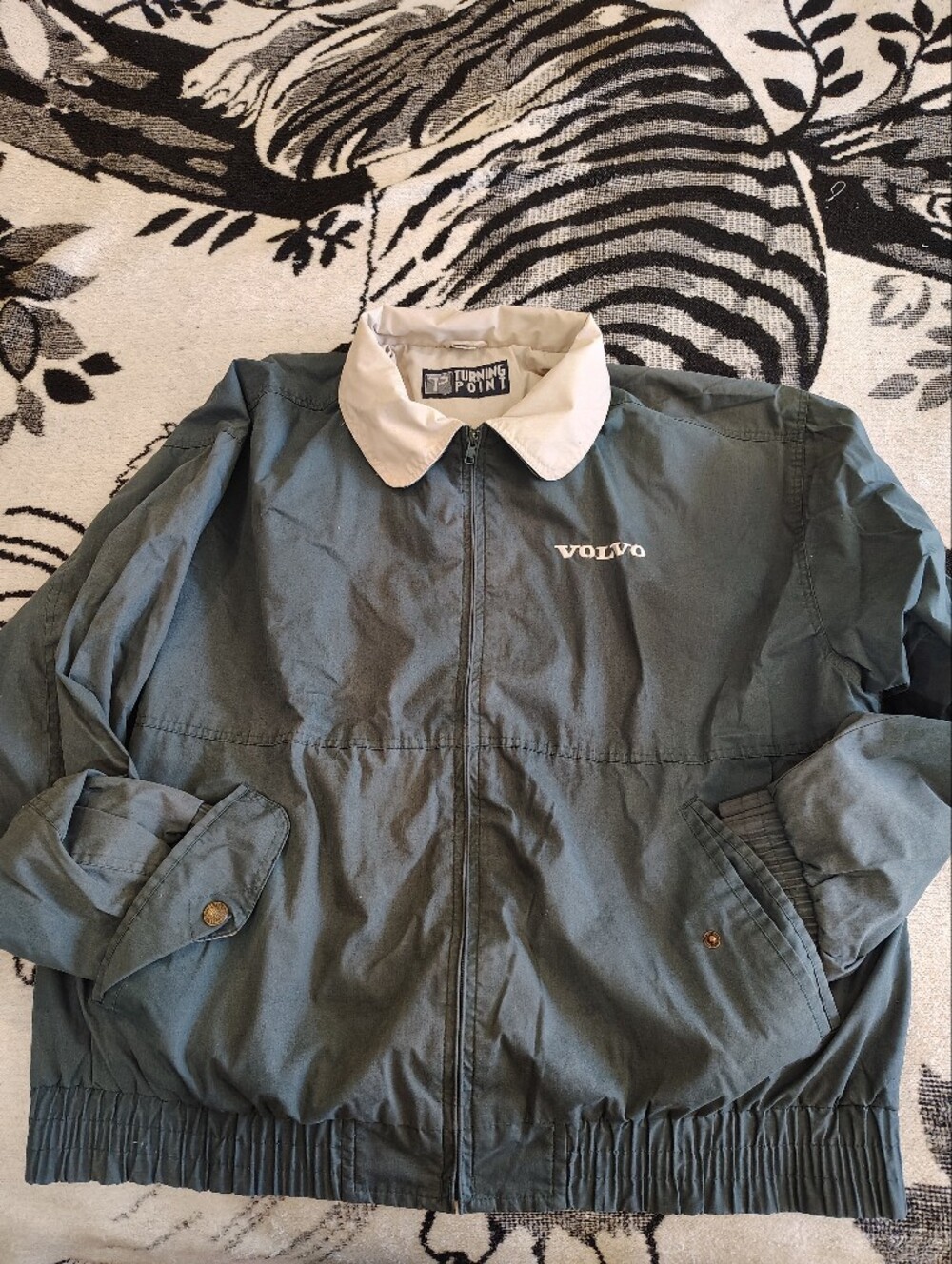 XXL Vintage Turning Point Volvo Corporate Bomber Jacket Green